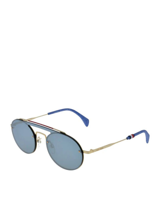 Tommy Hilfiger Мъжки Слънчеви Очила с Златен Ме...