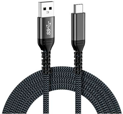 Naxius USB 2.0 Кабел USB-C Мъжки - USB-A 66W Захранване PD Бял 2м