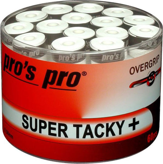 Pros Pro Super Tacky Plus Overgripuri de Tenis X 60 Alb