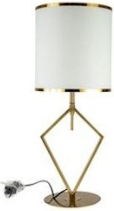Zen Collection Table Lamp with White Shade and Gold Base