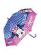 Safta Kids Curved Handle Umbrella Minnie with Diameter 84cm Purple
