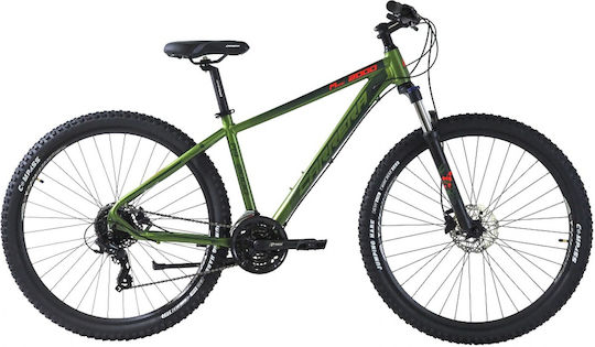 Carrera M9 2000 29" 2024 Red Mountain Bike with Speeds and Mechanical Disc Brakes