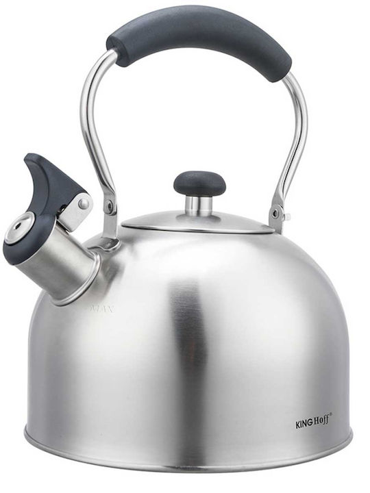 KING Hoff Retro I Kettle Stainless Steel Silver 2500ml