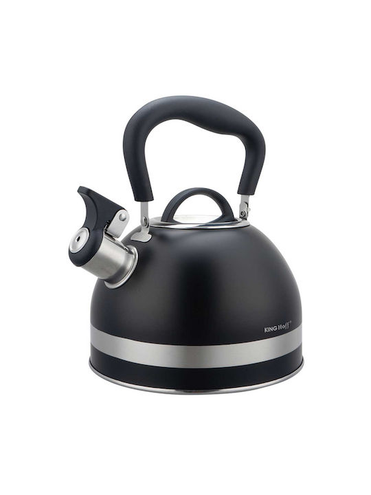 KING Hoff Retro Βραστήρας Ανοξείδωτος Μαύρη 1800ml