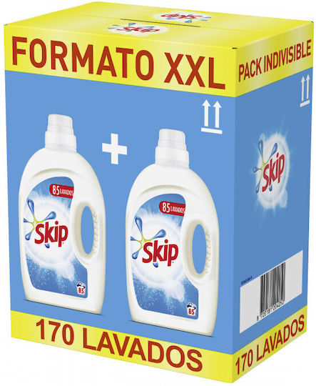 Skip Active Clean Υγρό Απορρυπαντικό Ρούχων 2×85 Μεζούρες Συνολο 170 Μεζουρες