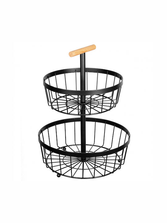 Brunbeste Φρουτιέρα Inox 2 Επιπέδων Πολύχρωμη 29.5x29.5εκ.