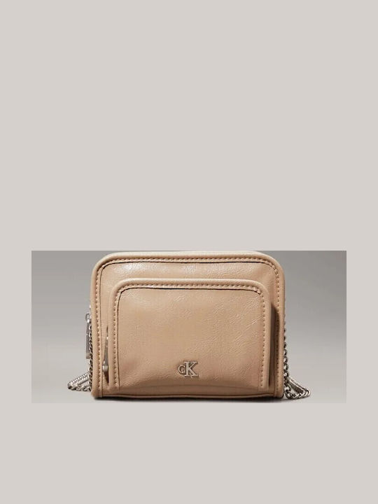 Calvin Klein Camera Дамска Чанта През Тяло Бежова