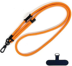 Techsuit Rope Crossbody Strap Rcs1-01 Phones Carabiner Nylon Braided Durable Adjustable Spiced Pumpkin