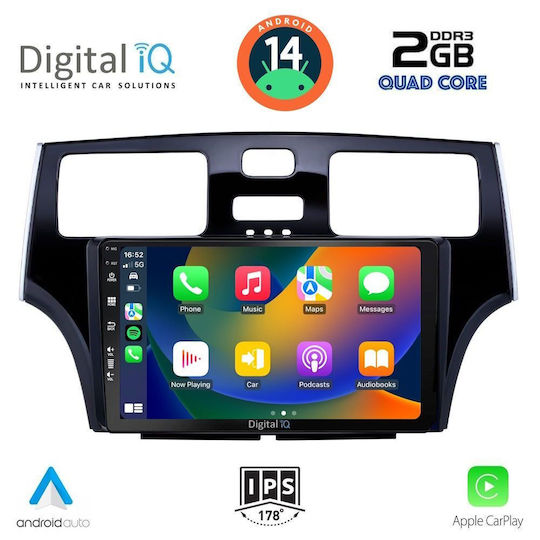 Digital IQ Auto-Audiosystem für Lexus DE 2000-2006 (Bluetooth/USB/AUX/WiFi/GPS/Apple-Carplay/Android-Auto) mit Touchscreen 9"