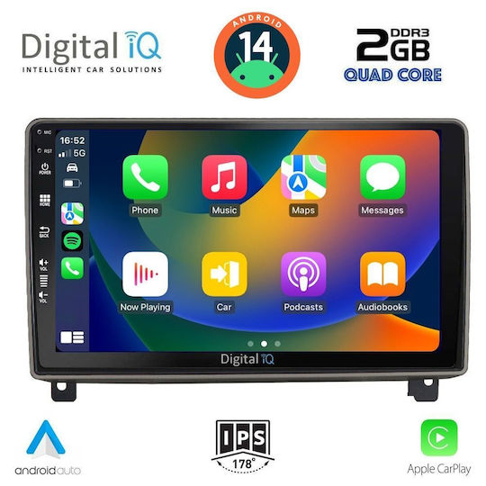 Digital IQ Ηχοσύστημα Αυτοκινήτου για Peugeot 407 2004-2011 (Bluetooth/USB/AUX/WiFi/GPS/Apple-Carplay/Android-Auto) με Οθόνη Αφής 9"