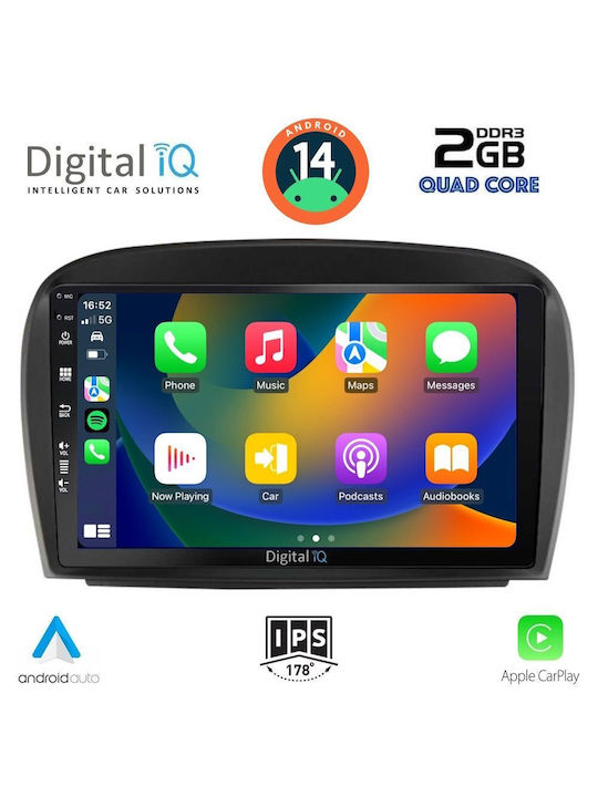 Digital IQ Car Audio System for Mercedes-Benz SL 2006-2012 (Bluetooth/USB/AUX/WiFi/GPS/Apple-Carplay/Android-Auto) with Touch Screen 9"