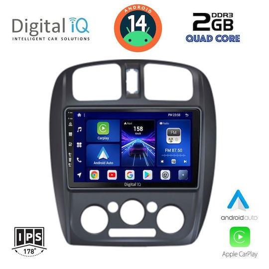 Digital IQ Auto-Audiosystem für Mazda 323 1998-2004 (Bluetooth/USB/AUX/WiFi/GPS/Apple-Carplay/Android-Auto) mit Touchscreen 9"