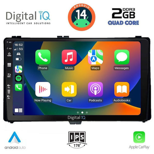 Digital IQ Ηχοσύστημα Αυτοκινήτου για Toyota Auris / Aygo X / Corolla 2017-2019 (Bluetooth/USB/AUX/WiFi/GPS/Apple-Carplay/Android-Auto) με Οθόνη Αφής 9"