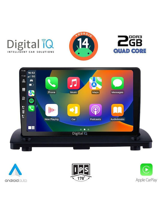 Digital IQ Car Audio System for Volvo XC 90 2002-2014 (Bluetooth/USB/AUX/WiFi/GPS/Apple-Carplay/Android-Auto) with Touch Screen 9"