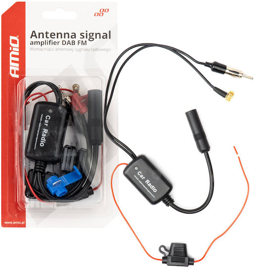 Antenna Signal Amplifier 12v Dab Fm Amio 1 Pc 04134
