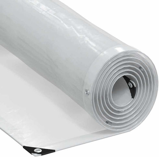 vidaXL Αδιάβροχος Μουσαμάς 140gr/m² 8x6μ. Ελαφρού Τύπου Διάφανος