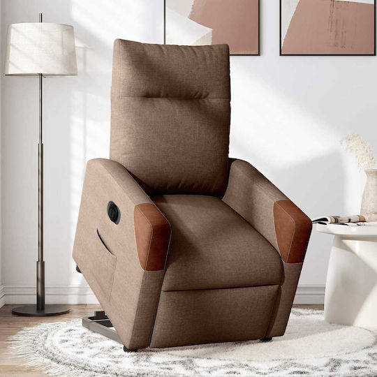 Fotoliu Relax cu Puf Sc. Coffee 50x54x100cm
