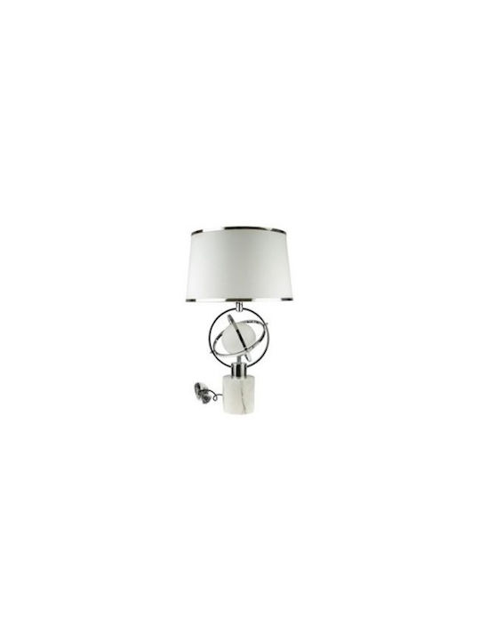 Zen Collection Table Lamp with Black Shade and White Base