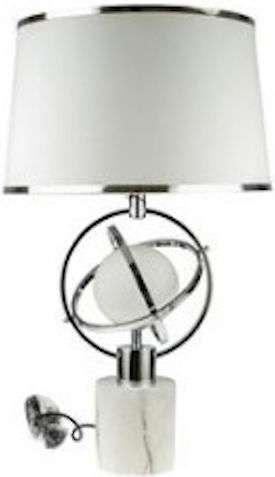 Zen Collection Tischlampe mit Schwarz Schirm und Weiß Basis