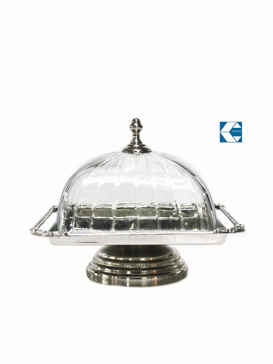 Galifas Kuchenständer Metallisch Silber 20x20x19cm