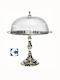 Galifas Kuchenständer Metallisch mit Fuß Silber 26x26x31cm