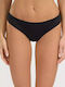 High-waisted Women's Brazil Seamless with Lace Black
