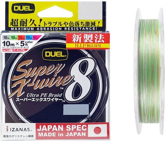 Duel Schnur Super X-wire X8 #1.0 0,17mm 9kg 150m Grau