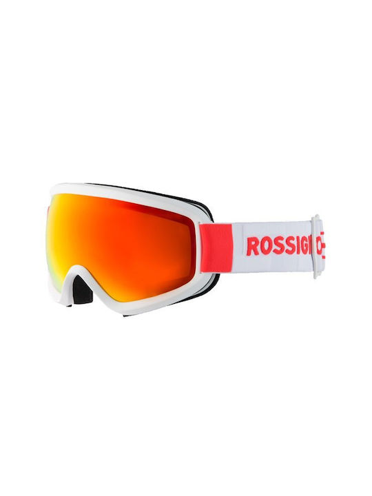 Rossignol Μάσκα Σκι & Snowboard Ενηλίκων Λευκή με Φακό σε Διάφανο Χρώμα