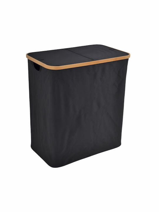 Ankor Кош за пране Текстилен 105л с Капак 54x33x59см Черен