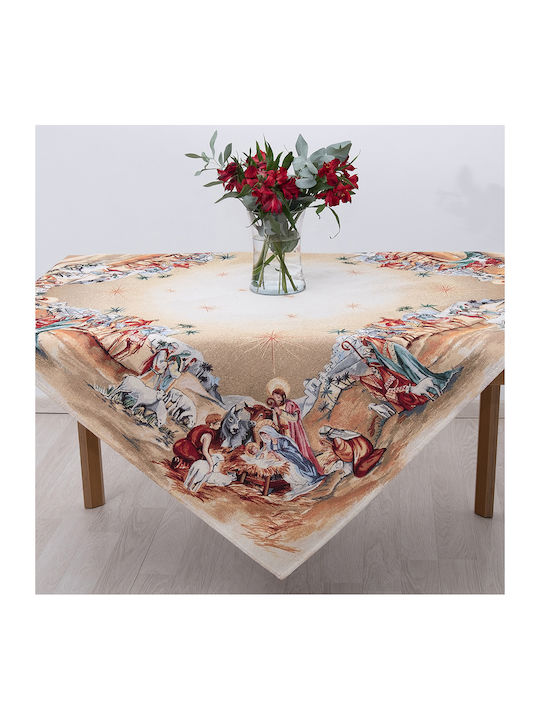 Dimeco Christmas Tablecloth Green L100xW100cm.