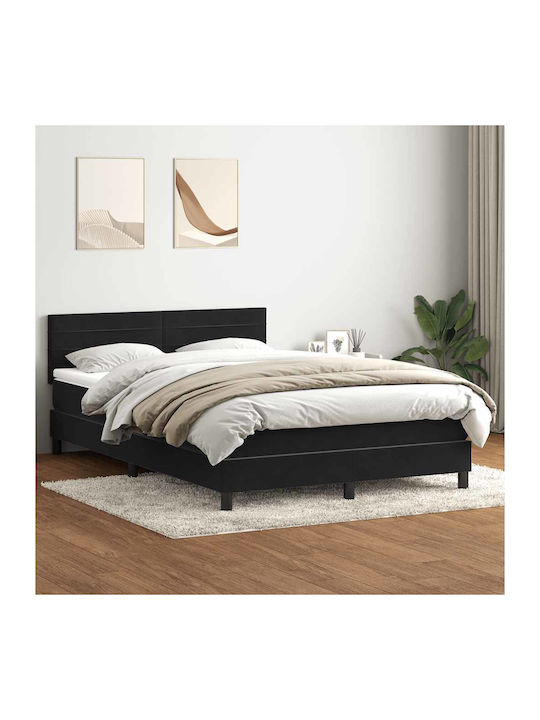 Boxspring Κρεβάτι Υπέρδιπλο Επενδυμένο με Ύφασμ...