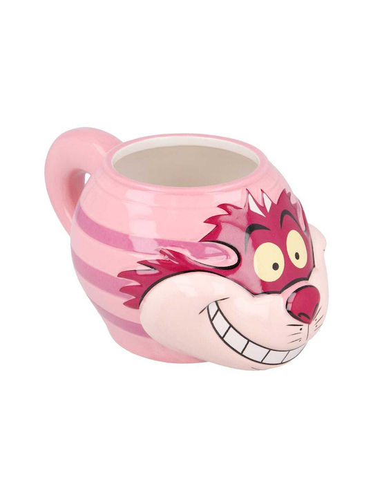 Stor Cheshire Cat Mug Ceramic Pink 500ml
