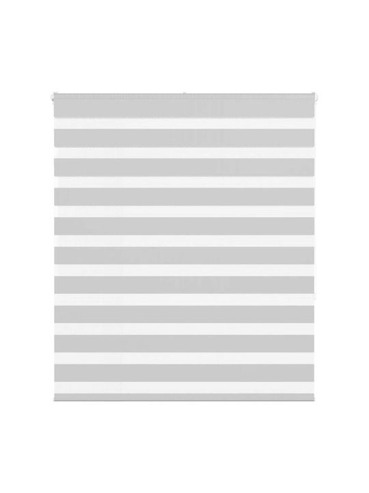 Vidaxl Zebra Blind Light Grey Fabric Width 115.9 cm Polyester Grey