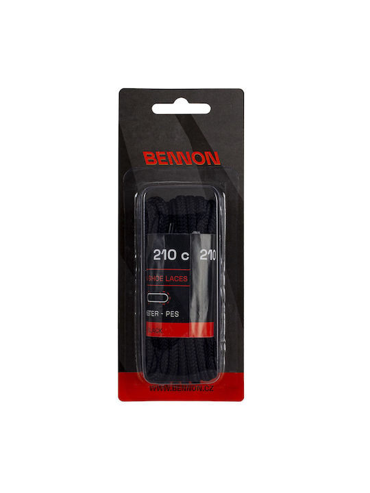 Κορδόνια Παπουτσιών Bennon Black 210εκ
