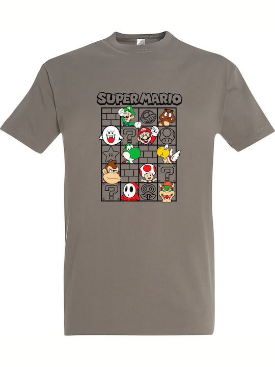 T-shirt Unisex " Super Mario Fanart " Light Khaki