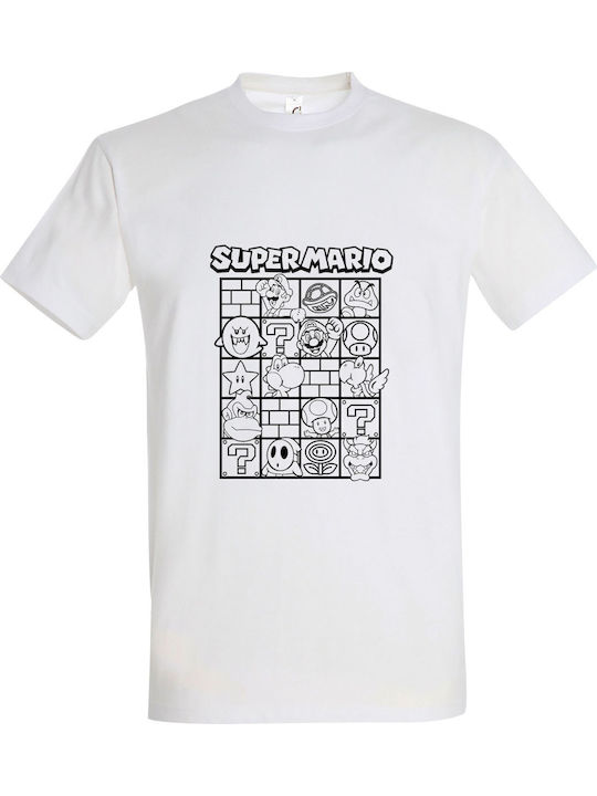 T-shirt Unisex " Super Mario Fanart " White