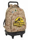 Jurassic World School Bag Trolley Elementary, Elementary Brown with Water Bottle Holder
