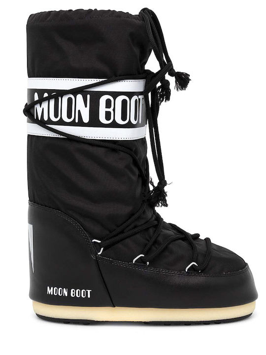 Moon Boot Icon Nylon Cizme Dama Negre Moon Boot Icon Nylon Cizme Dama Negre