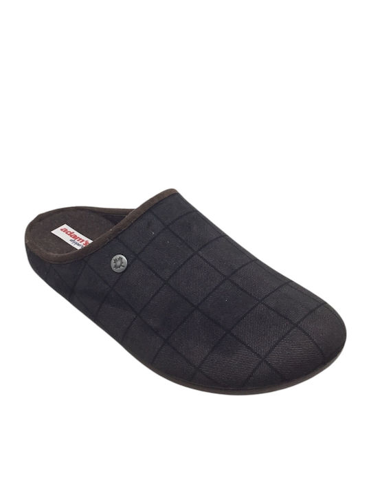 Adam's Shoes Χειμερινές Ανδρικές Παντόφλες Καφέ