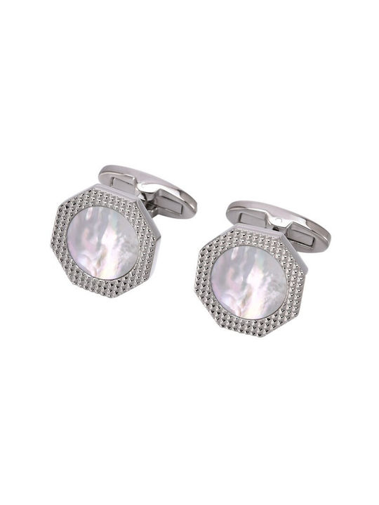 Cufflinks Silver Pearl