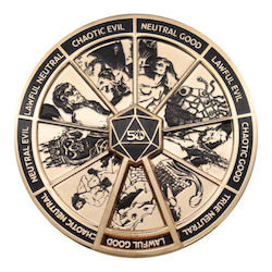 Dungeons & Dragons Pin Badge Allignment Spinner