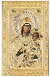 Replica Icoană Făcătoare de Minuni Panagia Vimataria Produs Autentic Rotativ al Mănăstirii Vatopedi Sfânta Mare Mănăstire Vatopedi 27087 20 X 13 Cm