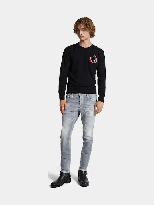 Dsquared2 Skater Ανδρικό Παντελόνι Τζιν Ελαστικό Slim Fit Grey Dsquared2 Skater Ανδρικό Παντελόνι Τζιν Ελαστικό Slim Fit Grey