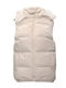 Vera Jacket Μακρύ Γυναικείο Αμάνικο Puffer Μπουφάν για Χειμώνα Off White