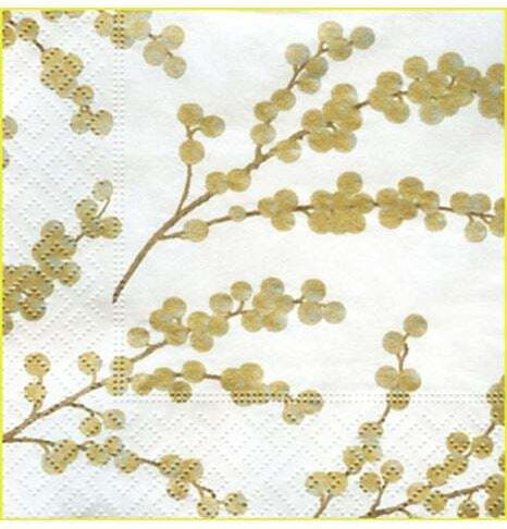 Σετ Χαρτοπετσέτες 20 Τεμαχίων 12.5cm X 12.5cm Berry Branches Caspari