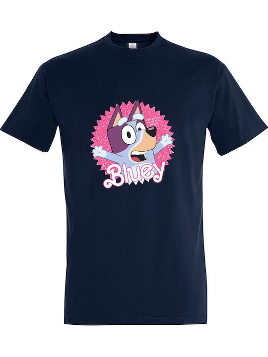 Tricou pentru copii French Navy Bluey Ft Barbie
