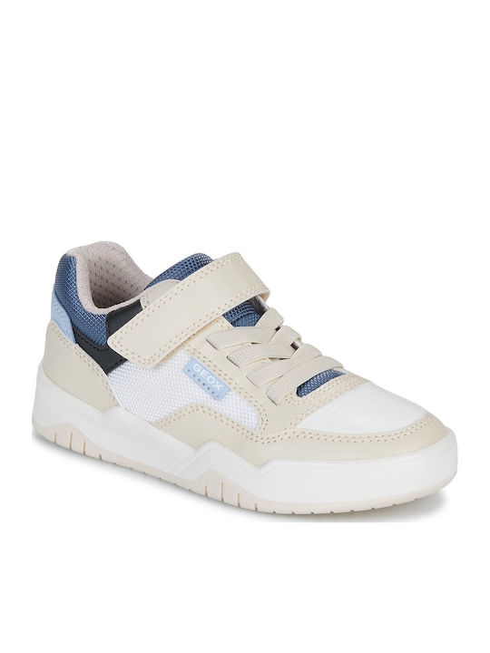 J Perth Παιδικά Sneakers Ανατομικά με Σκρατς Μπεζ