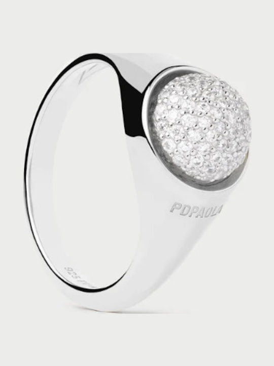 P D Paola Damen Ring mit Zirkonia aus Silber