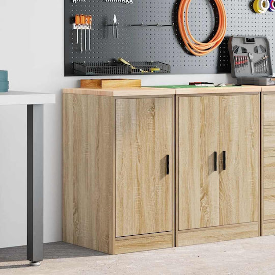 vidaXL Büroaufbewahrungsschrank aus Massivholz Natürlich 40x51x85cm