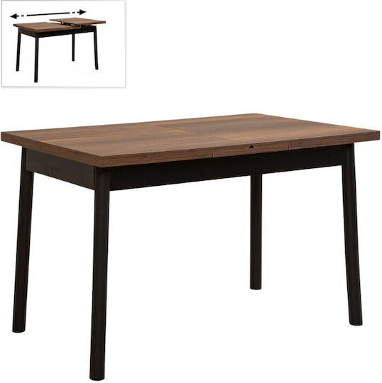Jemmy Masa Extensibilă Pentru Bucătărie Nucă Neagră 120+33x75x77cm